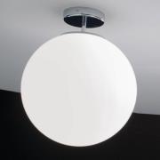 Glazen plafondlamp Sferis, 40 cm, chroom