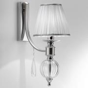 Wandlamp 7330 in chroom met glasdruppels