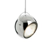 Fabbian Beluga staal chroom-hanglamp, Ø 14 cm