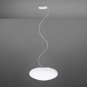 Fabbian Lumi white glazen hanglamp, Ø 42 cm