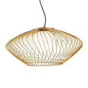 Hanglamp Plec met kooikap in goud