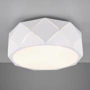Plafondlamp Zandor met witte kap