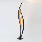 Vloerlamp Barbone, bruin-zwart, goud