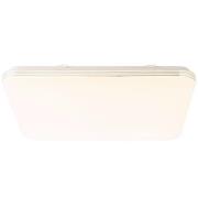 LED plafondlamp Ariella wit/chroom, 54x54 cm