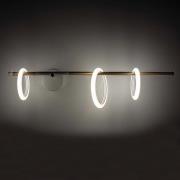 LED wandlamp Ulaop, drie ringen, rechts, wit