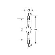 RADIUM Halogeen gasontladingslamp K12s 1000W HRI-TS NDL/S