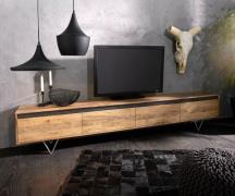 DELIFE Tv-meubel Stonegrace 240 cm acacia natuur 4 deuren