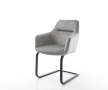 DELIFE Sledemodel Pejo-Flex fluweel grijs sledemodel vlak zwart pocket...