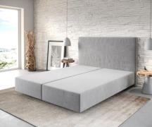 DELIFE Boxspring frame Dream-Well 160x200 cm Grijs Mikrofaser