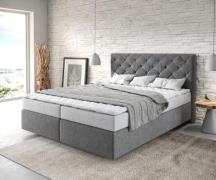 DELIFE Boxspringbed Dream-Great 160x200 microvezel antraciet