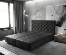 DELIFE Boxspring-frame Dream-Great 160x200 microvezel antraciet Vintag...