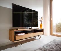 DELIFE Tv-meubel Stonegrace 145 cm acacia natuur 1 legplank 2 laden st...