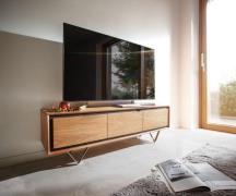 DELIFE Tv-meubel Stonegrace 145 cm acacia natuur 3 deuren steen fineer...