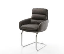 DELIFE Sledemodel Abelia-Flex met armleuning microvelours antraciet vi...