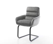 DELIFE Sledemodel Abelia-Flex met armleuning fluweel grijs sledemodel ...