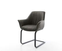 DELIFE Sledemodel Keila-Flex met armleuning microvelours antraciet vin...