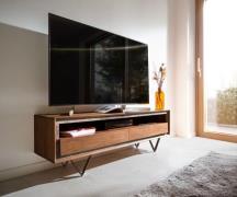 DELIFE Tv-meubel Stonegrace 145 cm acacia bruin steenfineer 2 laden 1 ...