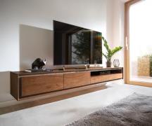 DELIFE Tv-meubel Stonegrace 240 cm acacia bruin steenfineer 2 deuren 2...