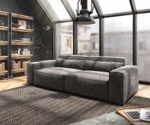 DELIFE Grote bank Sirpio 230x95 cm microvezel kaki bruin met kruk