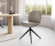 DELIFE Draaistoel Nube-Flex echt leer mud kruisframe breed zwart 360° ...