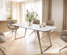 DELIFE Eettafel Edge Bootsform 200x100 keramiek Laminam® Statuarietto ...