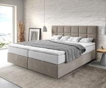 DELIFE Boxspringbed Dream-Fine 180x200 cm Microvezel Beige met TFK Mat...