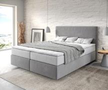 DELIFE Boxspringbed Dream-Well 160x200 cm Microvezel Grijs met TFK Mat...