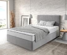 DELIFE Boxspringbed Dream-Well 120x200 cm Microvezel Grijs met Matras ...