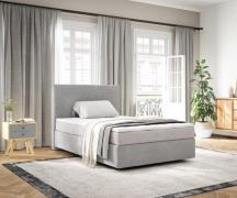 DELIFE Boxspringbed Dream-Well 120x200 cm Cord Zilvergrijs met Pocketv...