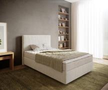 DELIFE Boxspringbed Dream-Well 120x200 cm Bouclé Crème-Wit met Matras ...