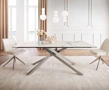 DELIFE Eetkamertafel Edge 200x100 keramiek Calacatta Luxe wit-goud-gri...