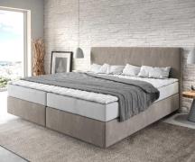 DELIFE Boxspringbed Dream-Well microvezel beige 200x200 cm met pocketv...