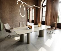 DELIFE Eetkamertafel Edge Boot 240x120 keramiek Iris FMG Onice OroTroa...