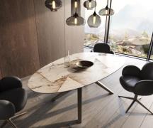 DELIFE Eetkamertafel Edge ovaal 220x120 keramiek Iris FMG Patagonia La...