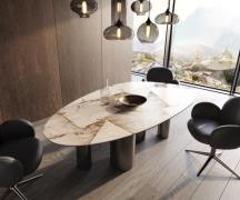 DELIFE Eettafel Edge Oval 220x120 keramiek Iris FMG Patagonia Lappato ...