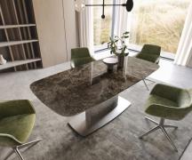 DELIFE Eetkamertafel Edge Boot 200x100 Laminam® Emperador Extra Lucida...