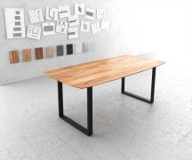 DELIFE Eettafel Edge Boot 200x100 acacia natuur skidframe zwart Zwitse...