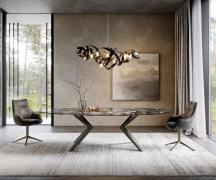 DELIFE Eetkamertafel Edge ovaal 280x130 keramiek Iris FMG Agatablack Z...