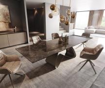 DELIFE Eetkamertafel Edge 200-300x100 Laminam® Emperador Extra Lucidat...