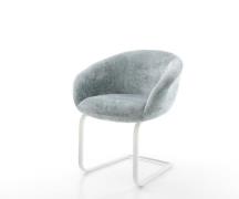 DELIFE Sledemodel Vinka-Flex met armleuning chenille pastelblauw slede...