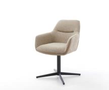 DELIFE Draaistoel Pejo-Flex materiaalmix mud kruispoot zwart 360° draa...