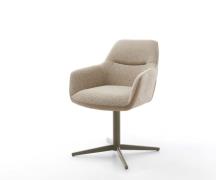 DELIFE Draaistoel Pejo-Flex materiaalmix mud kruispoot afwerking met t...