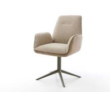 DELIFE Draaistoel Zoa-Flex materiaalmix mud kruispoot afwerking met ti...