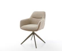 DELIFE Draaistoel Pejo-Flex materiaalmix mud kruisframe breed afwerkin...