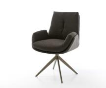 DELIFE Draaistoel Clea-Flex materiaalmix zwart kruisframe breed afwerk...