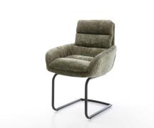 DELIFE Sledemodel Abelia-Flex met armleuning chenille olijfgroen slede...