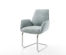 DELIFE Sledemodel Zoa-Flex chenille pastelblauw sledemodel vlak roestv...