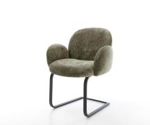 DELIFE Sledemodel Nube-Flex met armleuning chenille olijfgroen sledemo...