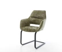 DELIFE Sledemodel Yago-Flex met armleuning chenille olijfgroen sledemo...