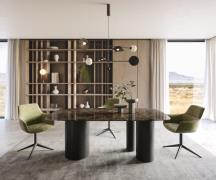 DELIFE Eettafel Edge Boot 200x100 keramiek  Laminam® Emperador Extra L...